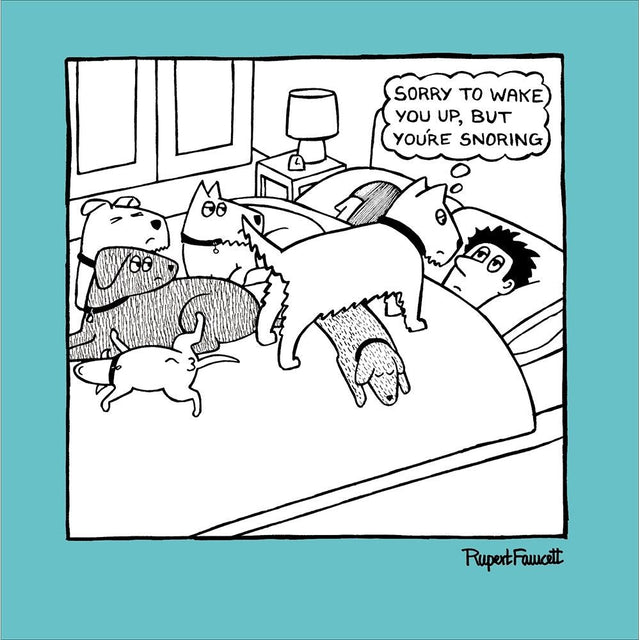 Woodmansterne Loud Snoring Human Funny Card - Old Railway Line Garden Centre