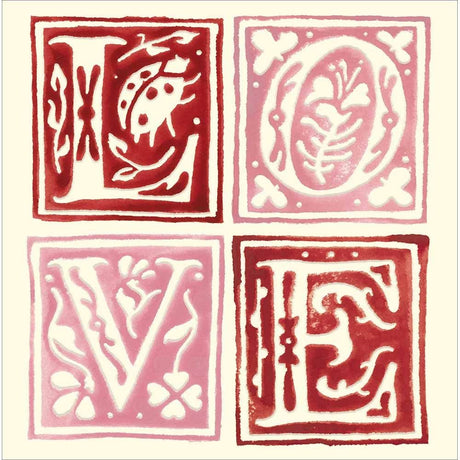 Woodmansterne Love in Four Boxes Valentine's Day Card - Old Railway Line Garden Centre