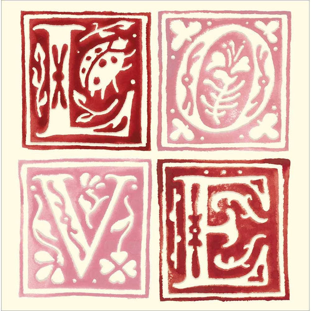 Woodmansterne Love in Four Boxes Valentine's Day Card - Old Railway Line Garden Centre