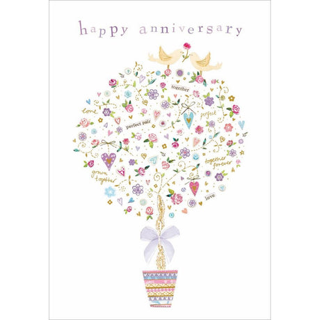 Woodmansterne Love is a Flower Anniversary Card - Old Railway Line Garden Centre