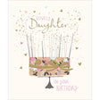Woodmansterne Lovely Daughter Cake Birthday Card - Old Railway Line Garden Centre