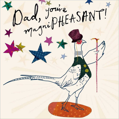 Woodmansterne Magni-Pheasant Father's Day Card - Old Railway Line Garden Centre