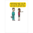 Woodmansterne Moustache Wax Funny Blank Card - Old Railway Line Garden Centre