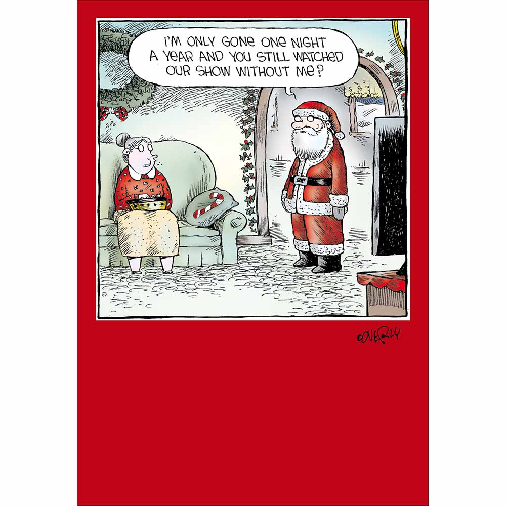 Woodmansterne Mr & Mrs Claus Funny Christmas Card