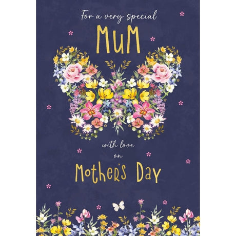 Woodmansterne Mum Floral Butterfly Mother's Day Card - Old Railway Line Garden Centre