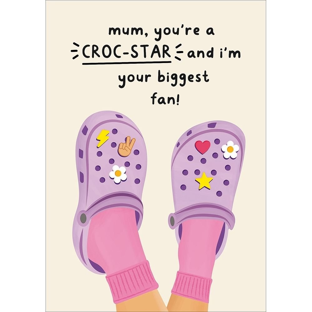 Woodmansterne Mum Pair of Crocs Mother's Day Card - Old Railway Line Garden Centre