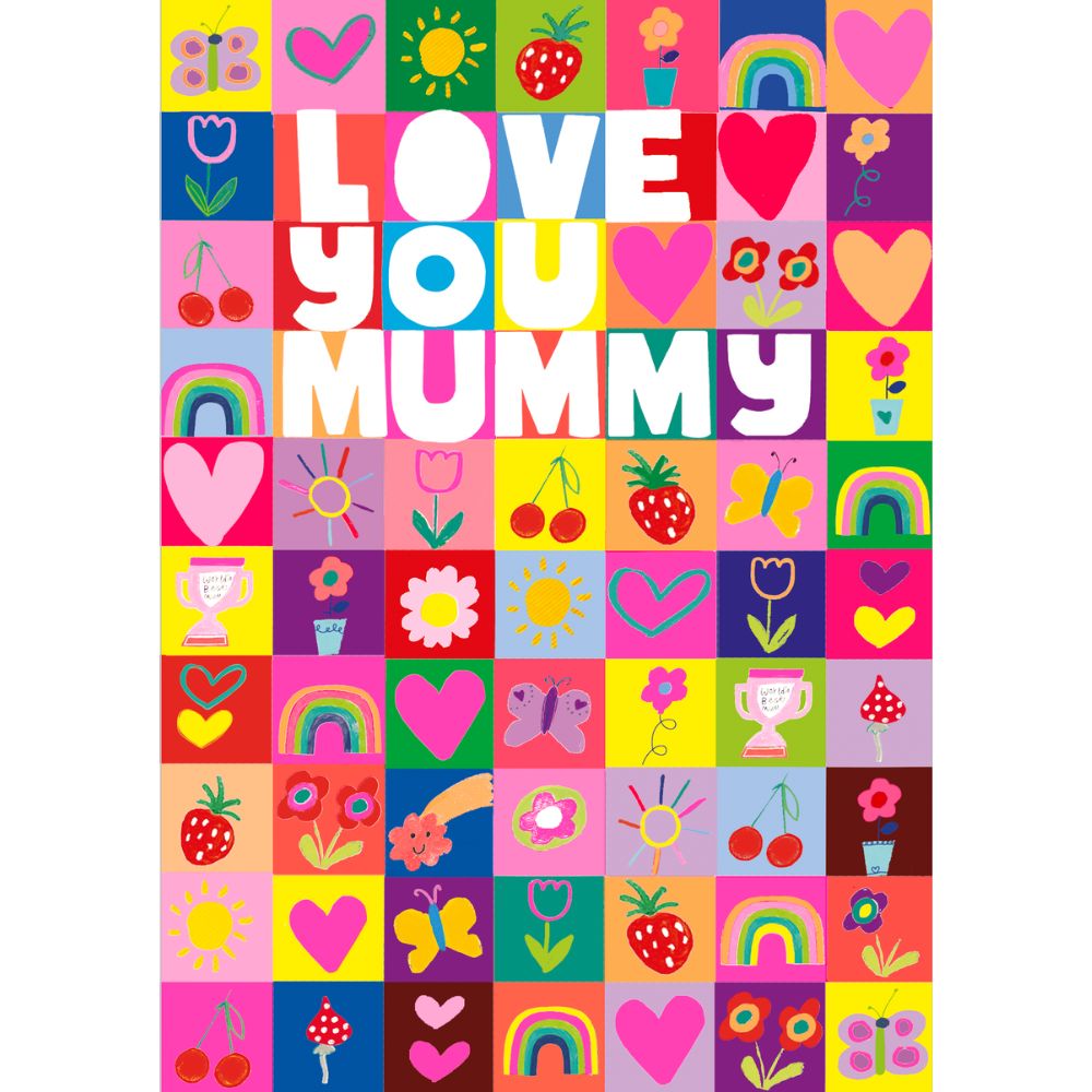 Woodmansterne Mummy Love You Pretty Icons Mother's Day Card - Old Railway Line Garden Centre