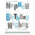 Woodmansterne Nephew Foil Text With Love Birthday Card - Old Railway Line Garden Centre
