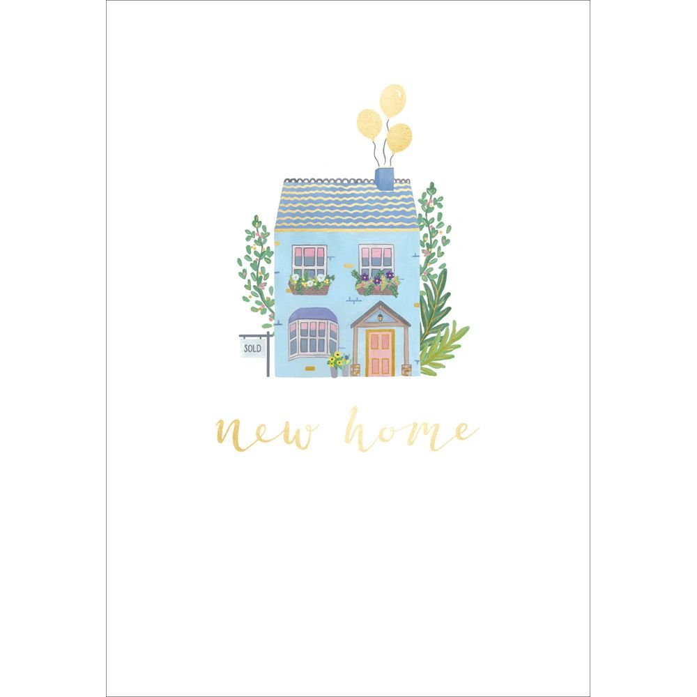 Woodmansterne New Beginnings Blue New Home Card - Old Railway Line Garden Centre