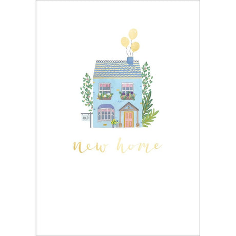 Woodmansterne New Beginnings Blue New Home Card - Old Railway Line Garden Centre