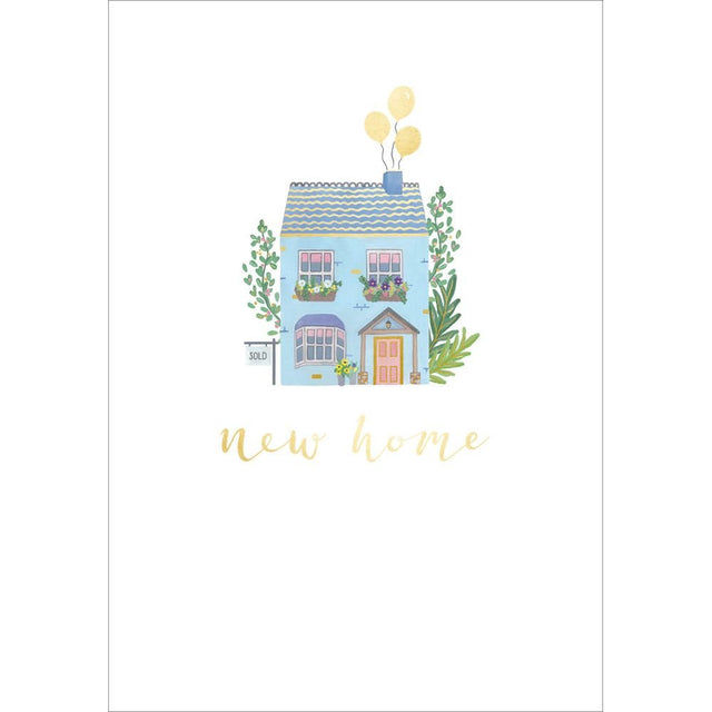 Woodmansterne New Beginnings Blue New Home Card - Old Railway Line Garden Centre