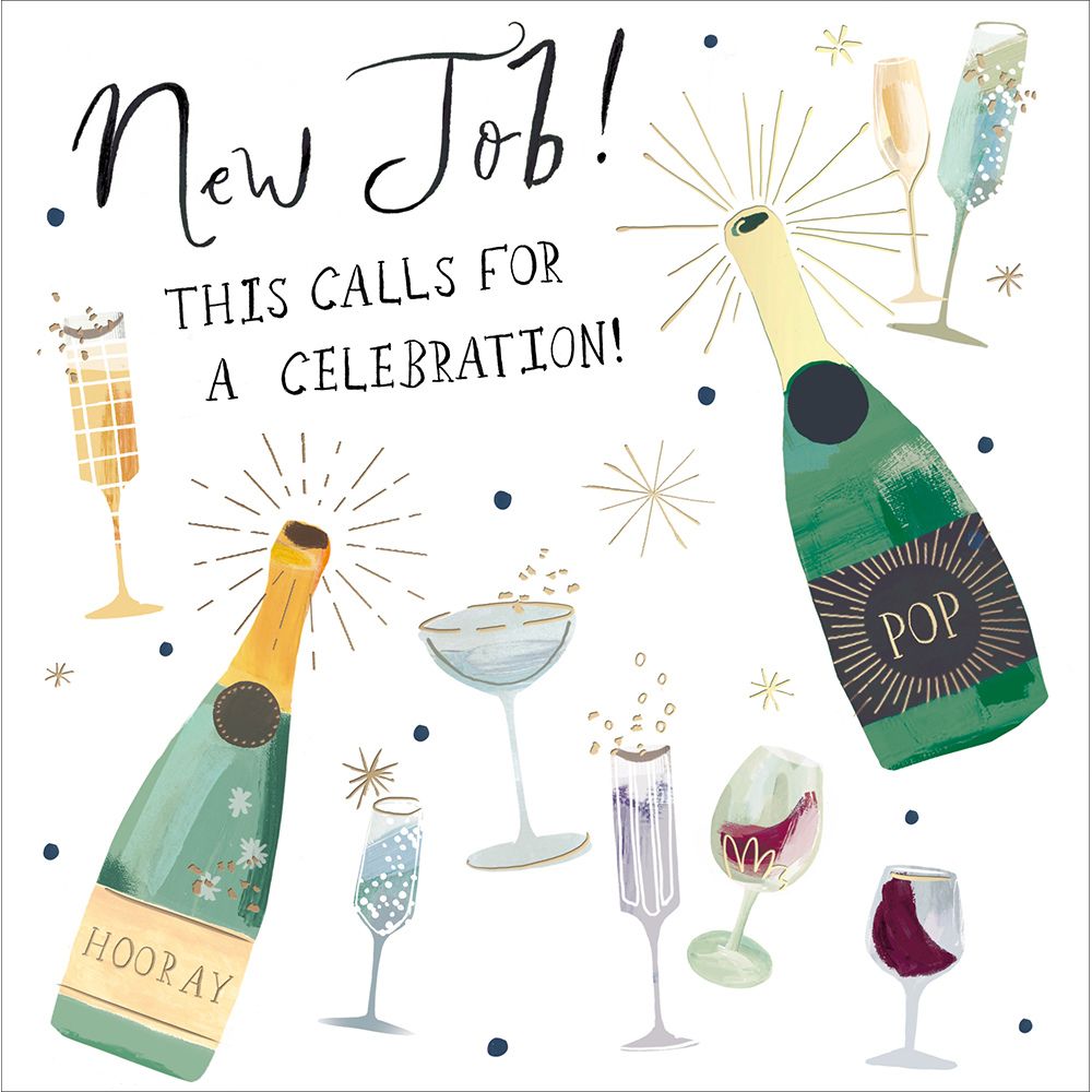 Woodmansterne New Job Champagne Celebrations Card