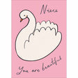 Woodmansterne Niece Beautiful Duck Birthday Card - Old Railway Line Garden Centre