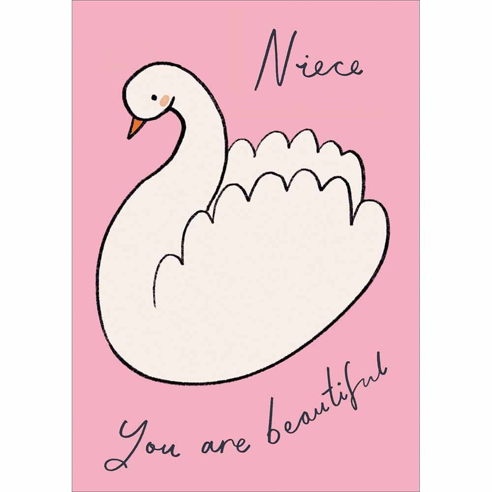 Woodmansterne Niece Beautiful Duck Birthday Card - Old Railway Line Garden Centre