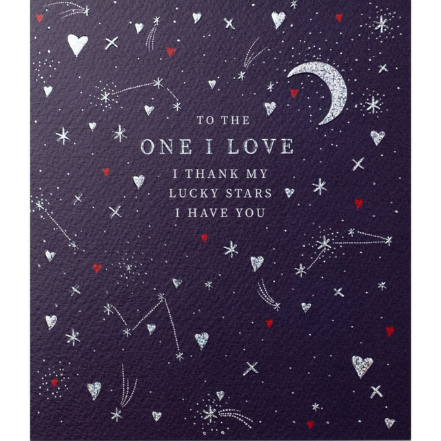 Woodmansterne 'One I Love' Lucky Stars Valentine's Day Card - Old Railway Line Garden Centre