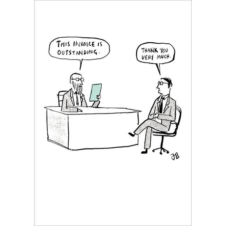 Woodmansterne Outstanding Invoice Funny Blank Card - Old Railway Line Garden Centre