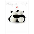 Woodmansterne Panda Cuddles Anniversary Card - Old Railway Line Garden Centre