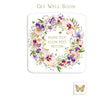 Woodmansterne Pansy Wreath Butterflies Get Well Card - Old Railway Line Garden Centre