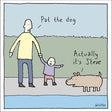 Woodmansterne Pat the Dog Blank Funny Card - Old Railway Line Garden Centre