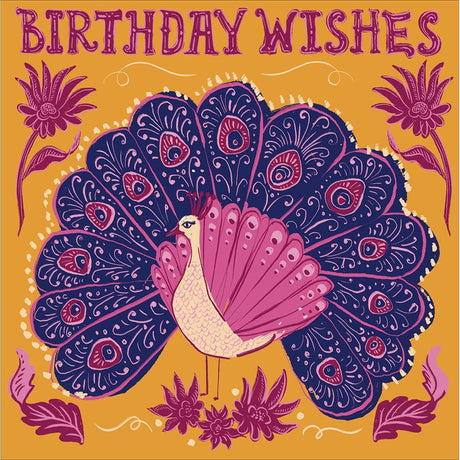 Woodmansterne Peacocking Birthday Card - Old Railway Line Garden Centre
