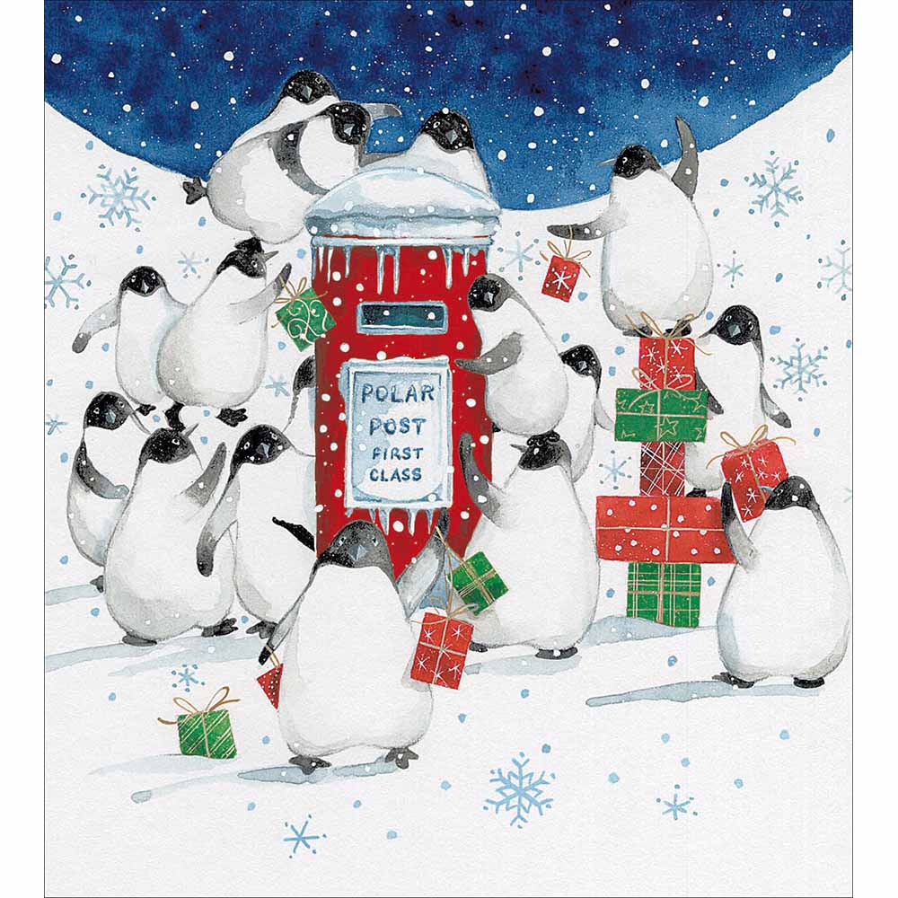 Woodmansterne Penguin Post Christmas Cards - Pack of 5