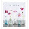 Woodmansterne Pink Flowers in Vase Thank You Card - Old Railway Line Garden Centre