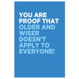 Woodmansterne Proof Wiser Funny Blank Card - Old Railway Line Garden Centre