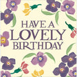 Woodmansterne Purple Flowers Birthday Card - Old Railway Line Garden Centre