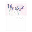 Woodmansterne Purple Sweet Peas Thinking of You Card - Old Railway Line Garden Centre