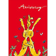 Woodmansterne Rabbits Cuddling Anniversary Card - Old Railway Line Garden Centre