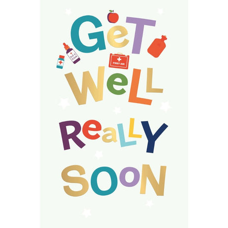 Woodmansterne Really Soon Get Well Card - Old Railway Line Garden Centre