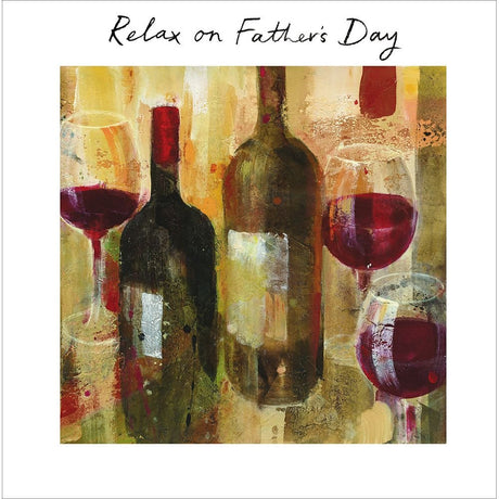 Woodmansterne Red Wine Father's Day Card - Old Railway Line Garden Centre