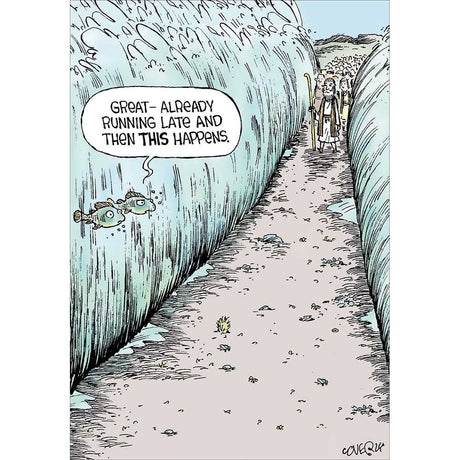 Woodmansterne Running Late Funny Blank Card - Old Railway Line Garden Centre