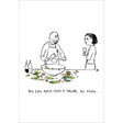 Woodmansterne Salad Tossing Funny Blank Card - Old Railway Line Garden Centre