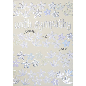 Woodmansterne Silver Foil Embossed Sympathy Card - Old Railway Line Garden Centre