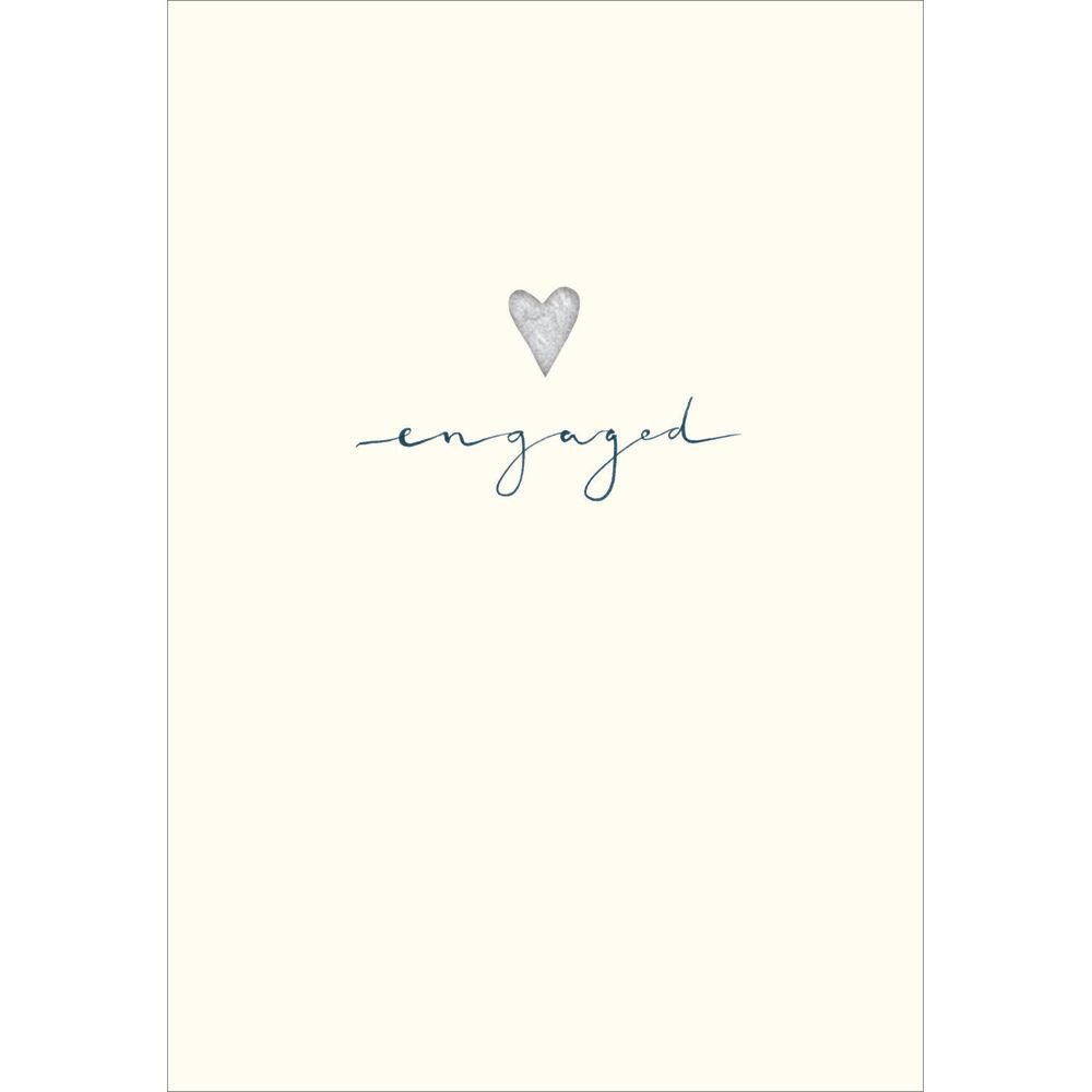 Woodmansterne Silver Heart Engagement Card - Old Railway Line Garden Centre