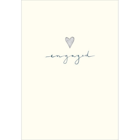 Woodmansterne Silver Heart Engagement Card - Old Railway Line Garden Centre
