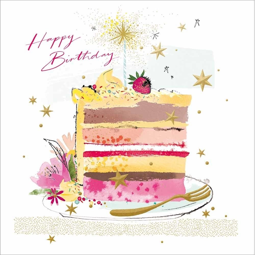 Woodmansterne Slice of Happiness Birthday Card - Old Railway Line Garden Centre