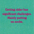Woodmansterne Sock Challenge Funny Blank Card - Old Railway Line Garden Centre