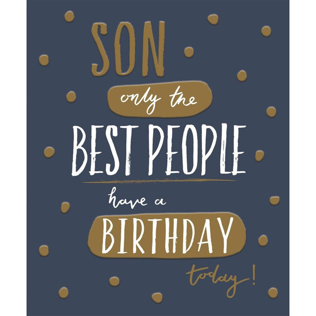 Woodmansterne Son Best People Birthday Card - Old Railway Line Garden Centre