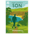 Woodmansterne Son Country Walk Birthday Card - Old Railway Line Garden Centre