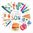 Woodmansterne Son Make A Wish Birthday Card - Old Railway Line Garden Centre