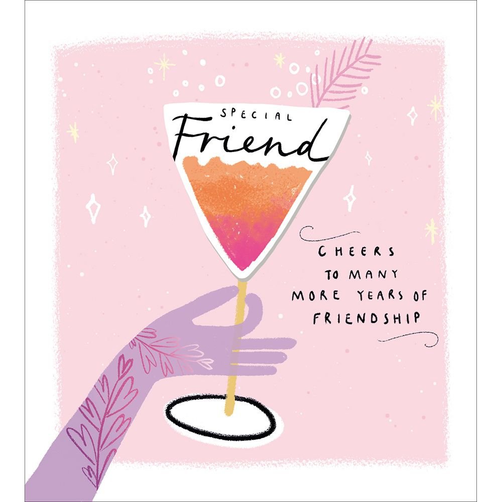 Woodmansterne Special Friend Cocktails Cheers Card - Old Railway Line Garden Centre