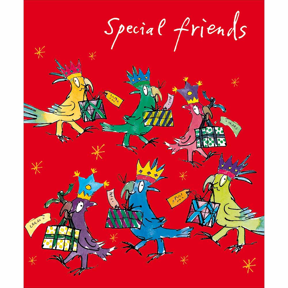 Woodmansterne Special Friend - Parrots Christmas Card