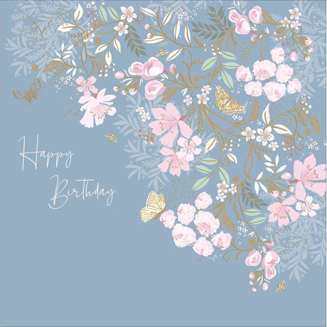 Woodmansterne Spring Blossom & Butterflies Birthday Card - Old Railway Line Garden Centre