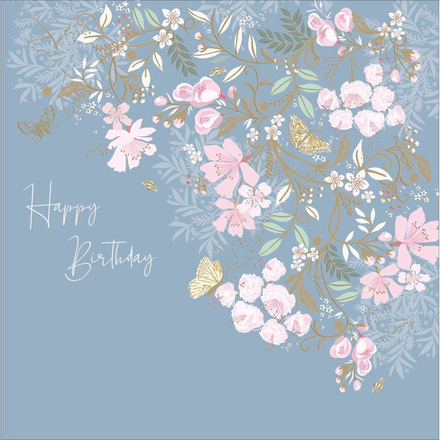 Woodmansterne Spring Blossom & Butterflies Birthday Card - Old Railway Line Garden Centre