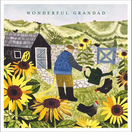 Woodmansterne Sunflower Garden Father's Day Card - Old Railway Line Garden Centre