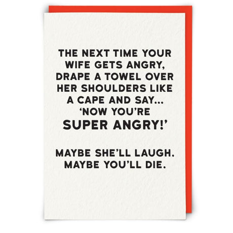 Woodmansterne Super Angry Blank Funny Card - Old Railway Line Garden Centre