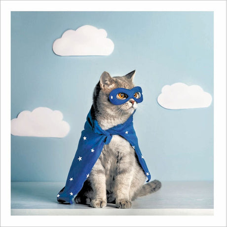 Woodmansterne Super Cat Blank Card - Old Railway Line Garden Centre