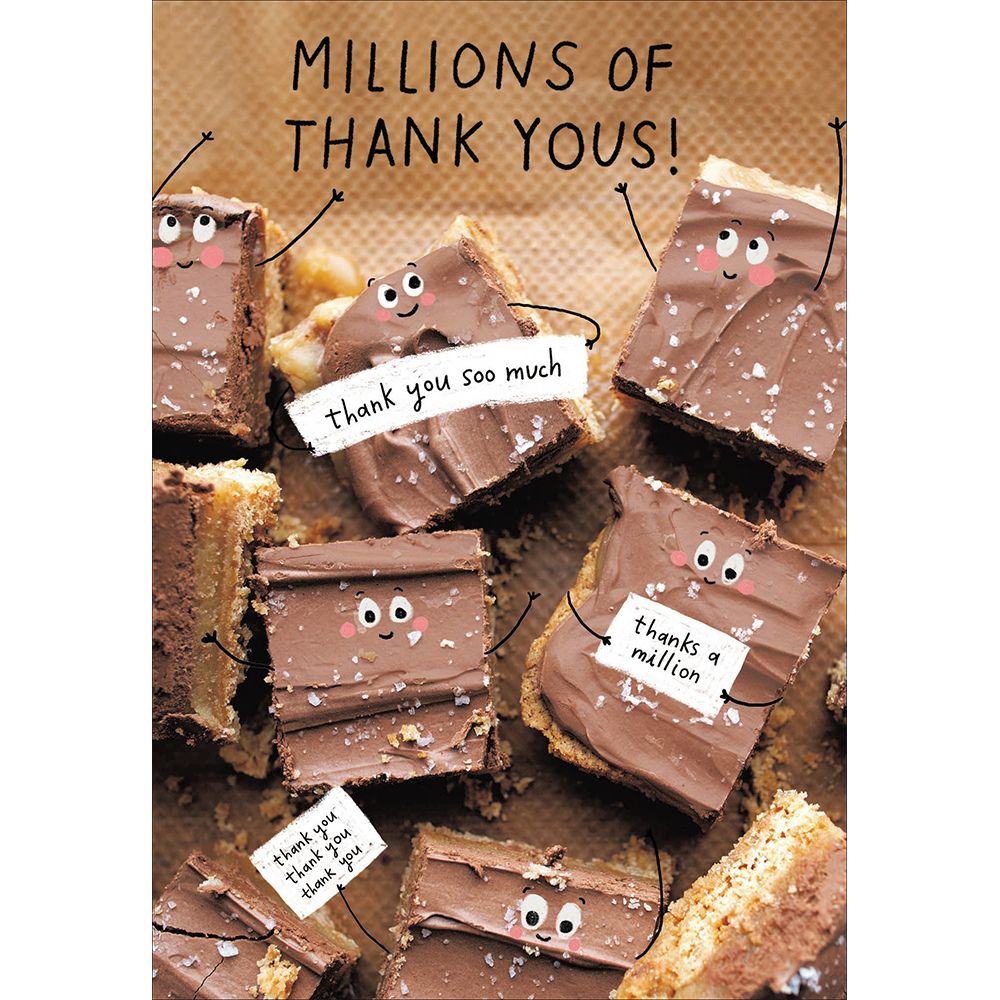Woodmansterne Thanks a Million Shortbread Funny Card